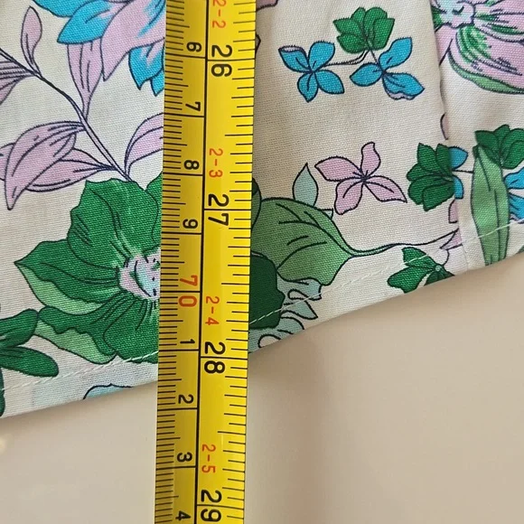 Talbots Floral Non Iron Sleeveless Shirt Spring Easter Classic Preppy - Picture 8 of 9